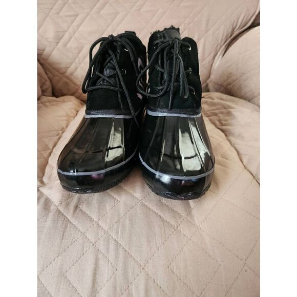 Black Aztec Print Khombo Fleece Lined Winter Boots, Size 11. No box - Picture 3 of 6